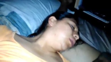 Close up banging at home